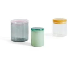 Hay Borosilicate Jar M Ø10x12 Cm, Clear/Yellow -Gubi Furni Sales hay borosilicate jar s jade green 1 1