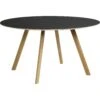 Hay CPH 25 Table Ø140x74 Cm, Water-based Lacquered Oak / Black Linoleum -Gubi Furni Sales hay copenhague cph 25 table 140x74 cm 1