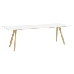Hay CPH 30 Table 90x250x74 Cm, Waterbased Lacquered Oak/White Laminate