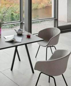 Hay Loop Stand Table 160 Cm, Black -Gubi Furni Sales hay loop stand table 160 cm white grey black 3