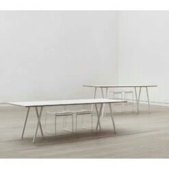 Hay Loop Stand Table 200 Cm, Laminate / White -Gubi Furni Sales hay loop stand table 200 cm 1