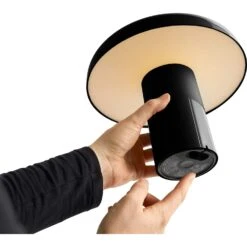 Hay Pao Table Lamp Portable, Soft Black -Gubi Furni Sales hay pao portable lamp soft black 2