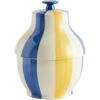 Hay Sobremesa Stripe Cookie Jar Blue/Yellow 2 Hay Sobremesa Stripe Cookie Jar Blue/Yellow -Gubi Furni Sales hay sobremesa stripe cookie jar blue and yellow 0