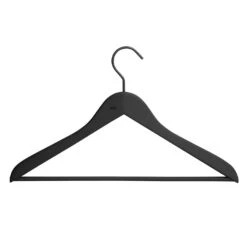 Hay Soft Hanger With Bar Thin 4-pack, Black