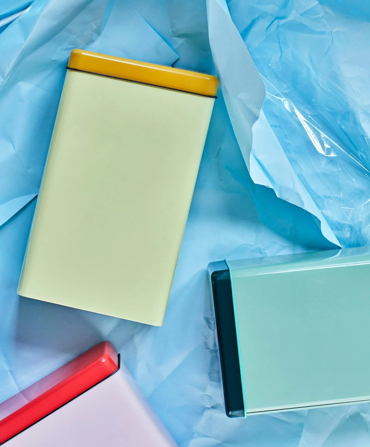 Hay Tin By Sowden Storage Jar, Blue/Burgundy 6 Hay Tin By Sowden Storage Jar, Blue/Burgundy - Image 4