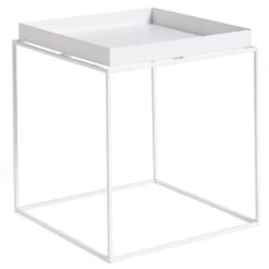 Hay Tray Table 40x40 Cm, White