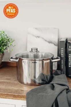 Heirol Saucepan With Glass Lid 30 Cm 15 L 6 Heirol Saucepan With Glass Lid 30 Cm 15 L -Gubi Furni Sales heirol kittel 15 liters 1