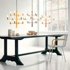 Herstal Manola 12 Chandelier Dimmable LED, Graphite -Gubi Furni Sales herstal manola 12 chandelier dimmable led 3