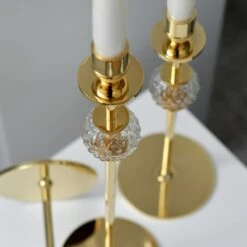Alba Candlestick Brass, 40 Cm -Gubi Furni Sales hilke collection alba candlestick brass 10 1