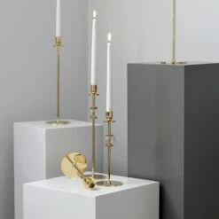 Alba Candlestick Brass, 40 Cm -Gubi Furni Sales hilke collection alba candlestick brass 7 1