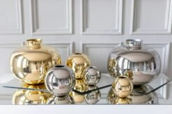 Amico Vase Ø Cm, Nickel Plated Brass -Gubi Furni Sales hilke collection amico vase nickel plated brass 8