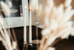 Chiaro Di Luna Candlestick Nickel-plated Brass, 30 Cm -Gubi Furni Sales hilke collection chiaro di luna candlestick nickel plated brass 17