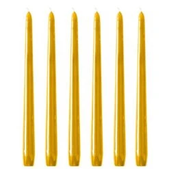 Mansion Candles 6-Pack, Mustard -Gubi Furni Sales hilke collection mansion candles 6 pack 33
