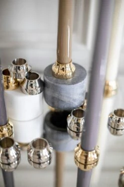 Piccolo No.1 Candleholder, Nickelplated Brass -Gubi Furni Sales hilke collection piccolo no1 candleholder nickelplated brass 7 1