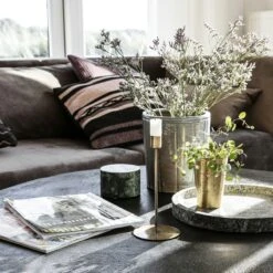 House Doctor Anit Candle Stand 20 Cm, Antique Brass -Gubi Furni Sales house doctor anit candle stand antique brass 11