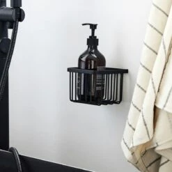 House Doctor Bath Basket Black 12x12 Cm -Gubi Furni Sales house doctor bath basket black 2