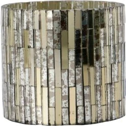 House Doctor Cara Candle Holder Silver 7.5x7.5 Cm