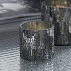 House Doctor Cara Candle Holder Silver 7.5x7.5 Cm 8 House Doctor Cara Candle Holder Silver 7.5x7.5 Cm -Gubi Furni Sales house doctor cara candle holder silver 3