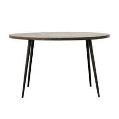 House Doctor Club Dining Table Ø130 Cm, Black Stained