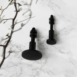 House Doctor Knob Ø15mm 2pcs, Black -Gubi Furni Sales house doctor knob 15mm 2pcs black 2