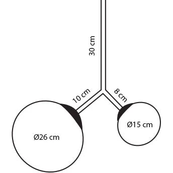 House Doctor Twice Pendant, Brass/Opal White 4 House Doctor Twice Pendant, Brass/Opal White - Image 2