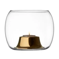 Iittala Kaasa Votive 141x115 Mm, Clear/Rose Gold