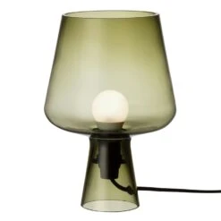 Iittala Leimu Table Lamp 24 Cm, Moss Green