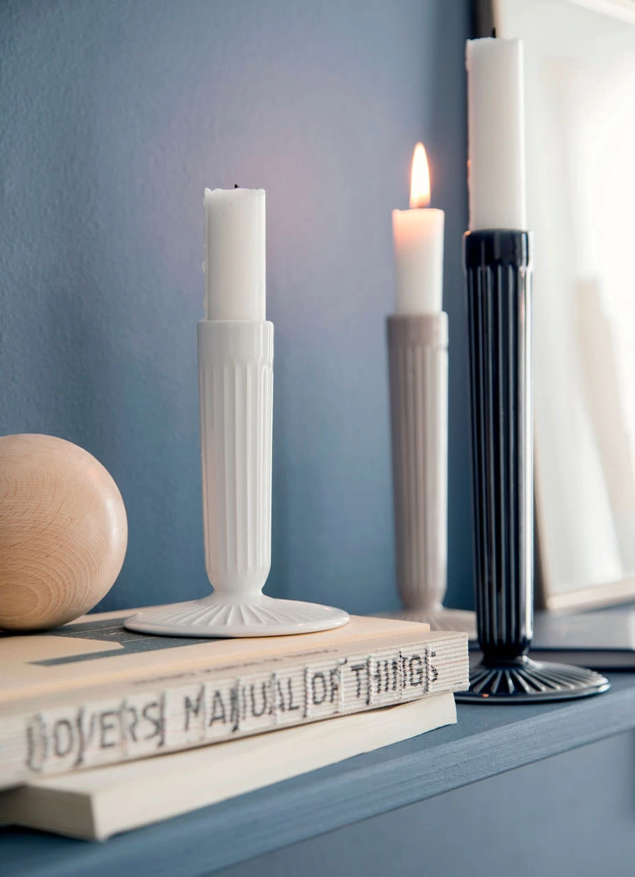 Kähler Hammershøi Candle Holder Indigo, 16 Cm 5 Kähler Hammershøi Candle Holder Indigo, 16 Cm - Image 3