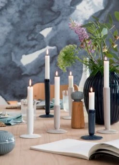 Kähler Hammershøi Candle Holder White, 16 Cm -Gubi Furni Sales kahler hammershi candle holder white 1