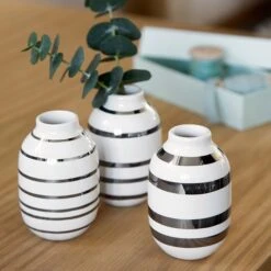 Kähler Omaggio Vase Miniature 3-pack, Silver -Gubi Furni Sales kahler omaggio vase miniature 3 pack 7