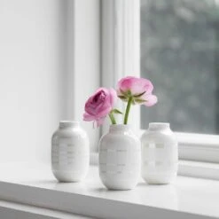 Kähler Omaggio Vase Miniature 3-pack, Silver -Gubi Furni Sales kahler omaggio vase miniature 3 pack 9 1