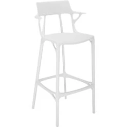 Kartell A.I. Bar Stool Recycled 75 Cm, White 8 Kartell A.I. Bar Stool Recycled 75 Cm, White -Gubi Furni Sales kartell ai bar stool recycled 4