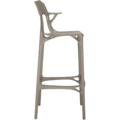 Kartell A.I. Bar Stool Recycled 75 Cm, Grey 9 Kartell A.I. Bar Stool Recycled 75 Cm, Grey -Gubi Furni Sales kartell ai bar stool recycled 8