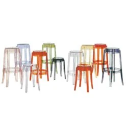 Kartell Charles Ghost Stool, Powder Blue -Gubi Furni Sales kartell charles ghost stool 1 2