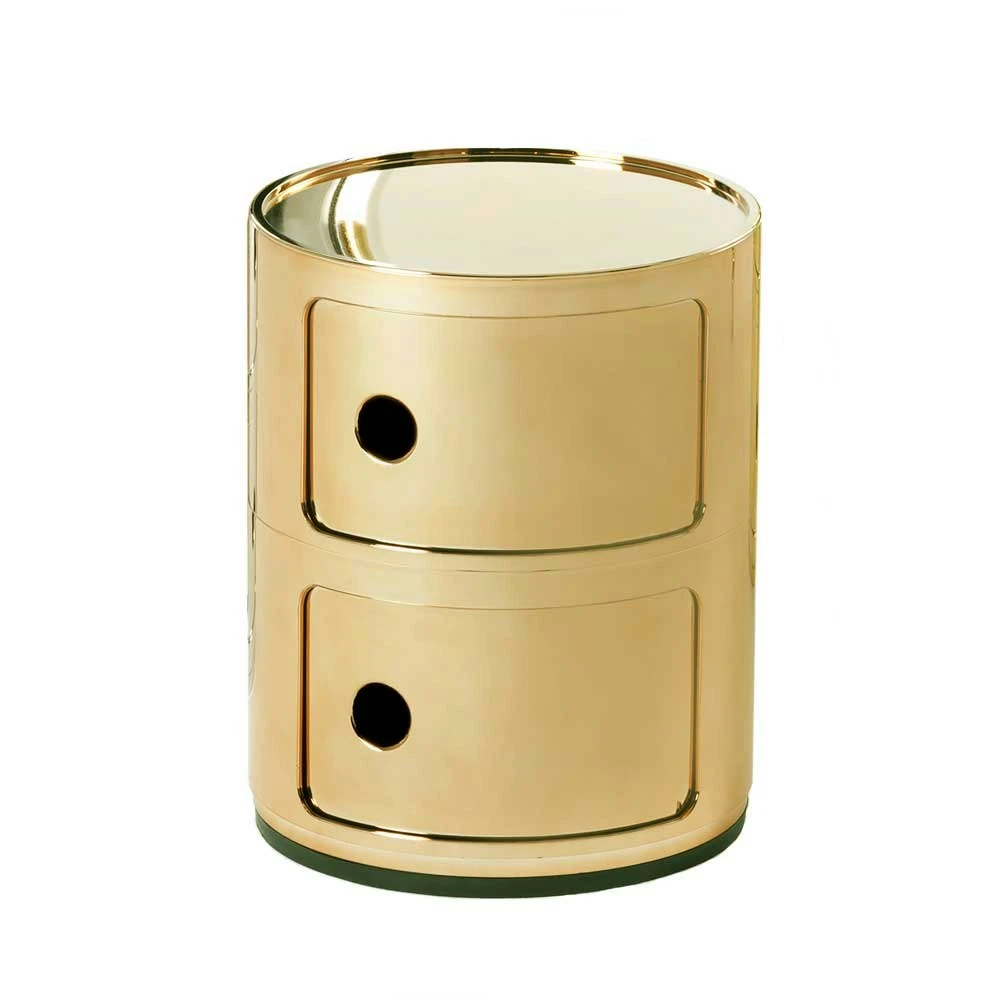 Kartell Componibili Modular System 2 Compartments, Gold 3 Kartell Componibili Modular System 2 Compartments, Gold