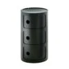 Kartell Componibili Modular System 3 Compartments, Black