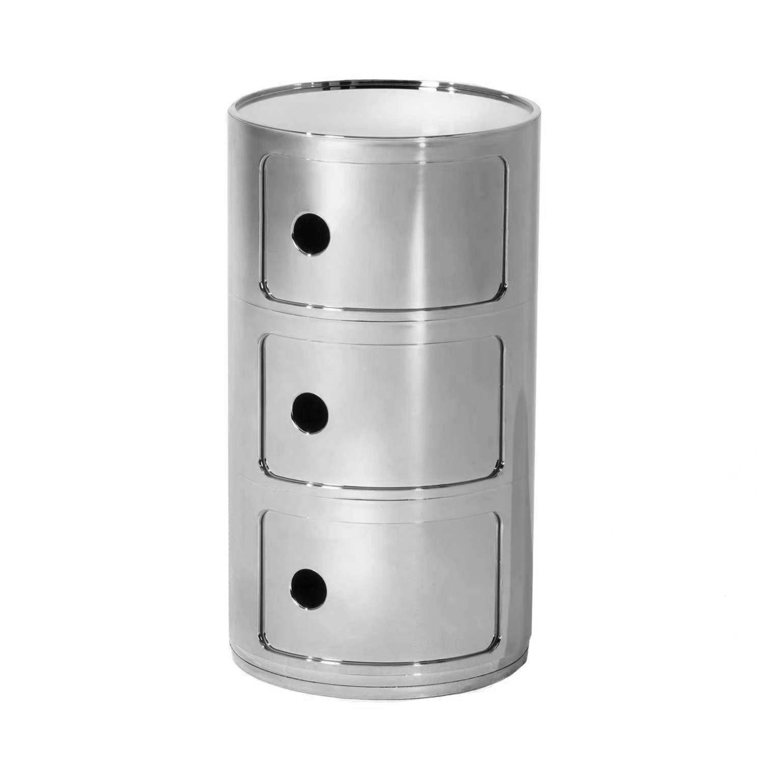 Kartell Componibili Modular System 3 Compartments, Chrome 3 Kartell Componibili Modular System 3 Compartments, Chrome