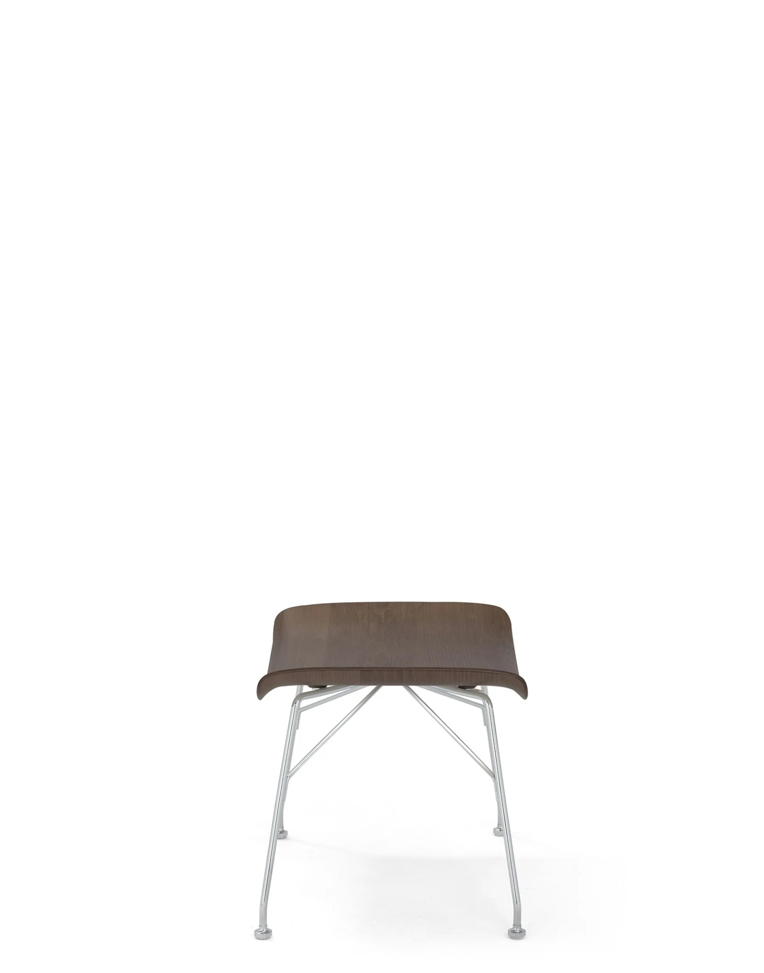Kartell S/Wood Footstool, Dark Wood / Chrome 5 Kartell S/Wood Footstool, Dark Wood / Chrome - Image 3