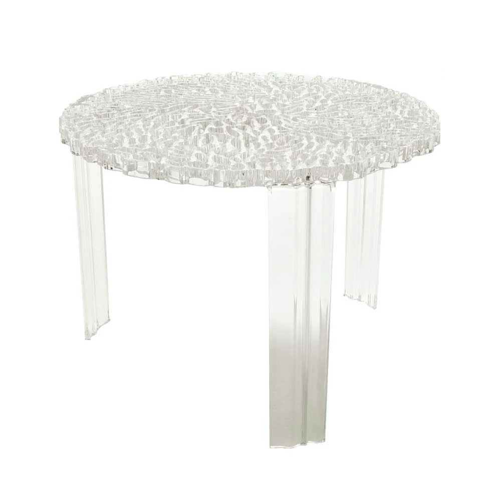 Kartell T-Table Side Table II, Crystal 3 Kartell T-Table Side Table II, Crystal