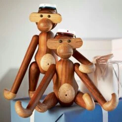 Monkey Kay Bojesen Small With Graduation Cap, Red -Gubi Furni Sales kay bojesen monkey kay bojesen small with graduation cap red 2