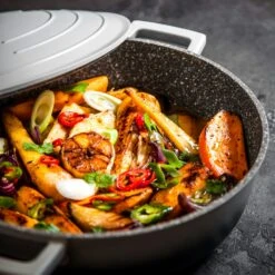 Kitchen Craft MasterClass Low Casserole 4 L, Grey 7 Kitchen Craft MasterClass Low Casserole 4 L, Grey -Gubi Furni Sales kitchen craft masterclass low casserole 4 l 13