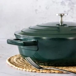 Kitchen Craft MasterClass Low Casserole 4 L, Green 8 Kitchen Craft MasterClass Low Casserole 4 L, Green -Gubi Furni Sales kitchen craft masterclass low casserole 4 l 3