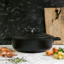 Kitchen Craft MasterClass Low Casserole 4 L, Black 12 Kitchen Craft MasterClass Low Casserole 4 L, Black -Gubi Furni Sales kitchen craft masterclass low casserole 4 l 9
