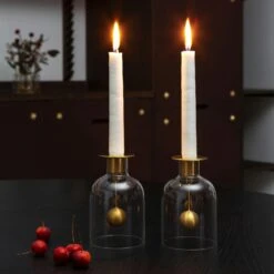 Klong Bell Candle Stick, Glass/Brass -Gubi Furni Sales klong bell candle stick glass brass 2