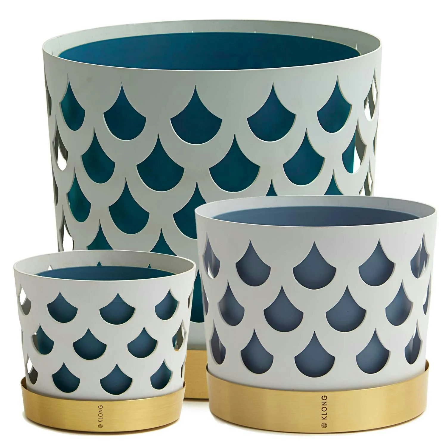 Klong Trio Flowerpot Medium Drop, White 7 Klong Trio Flowerpot Medium Drop, White - Image 5