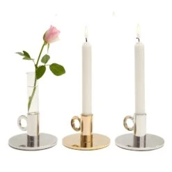 Klong Vesper Candle Holder, Aluminium -Gubi Furni Sales klong vesper candle holder brass 2