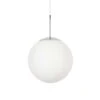 Glob Pendant Chrome / White, 30 Cm -Gubi Furni Sales konsthantverk glob pendant 30 cm chrome white 0