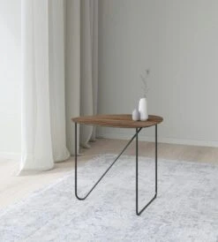 LIND DNA Curve Table 37x44x40 Cm, Walnut / Black -Gubi Furni Sales lind dna curve table 37x44x40 cm 13