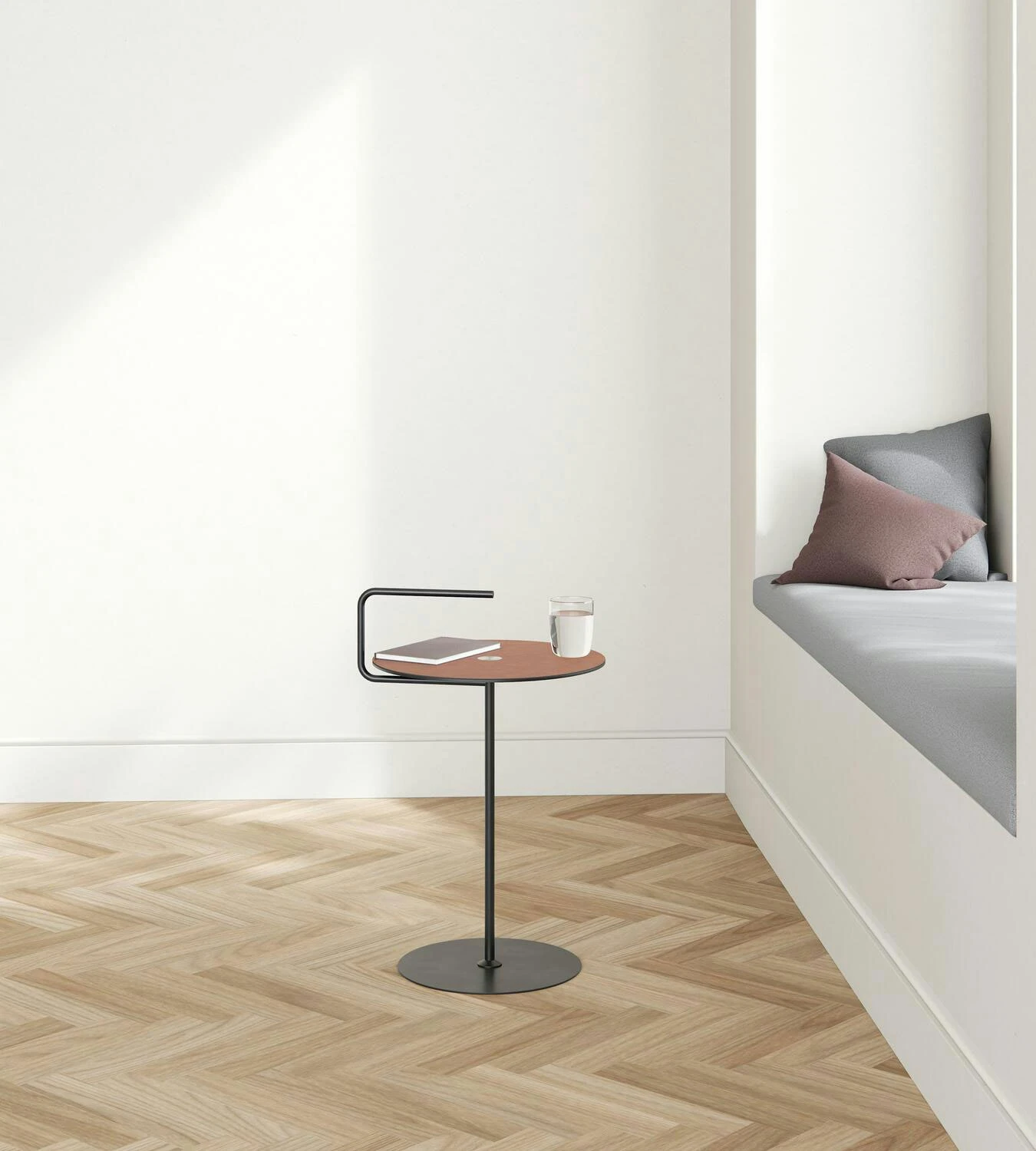 LIND DNA Pick-Up Side Table Jewel D: 38 Cm, Bull Cognac / Black 5 LIND DNA Pick-Up Side Table Jewel D: 38 Cm, Bull Cognac / Black - Image 3