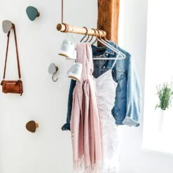 LIND DNA Swing Hanger 50cm, Black/Black Leather -Gubi Furni Sales lind dna swing hanger 50 cm 1